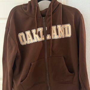SHEIN Brown Oakland Hoodie